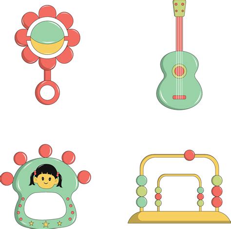 Set of Different Children's Toys. In Cartoon Design Style 37763169 Vector Art at Vecteezy