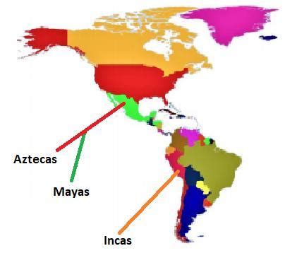 Ubica En El Mapa Las Tres Grandes Civilizaciones Precolombinas De