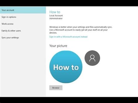 How To Change Account Picture In Windows Youtube