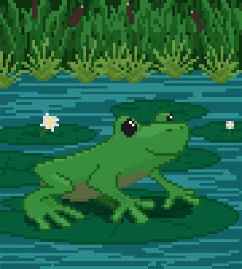 Pixilart Frog By Wolfprof