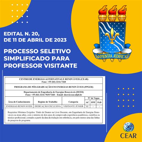 Divulga O De Processo Seletivo De Professor A Visitante Edital N