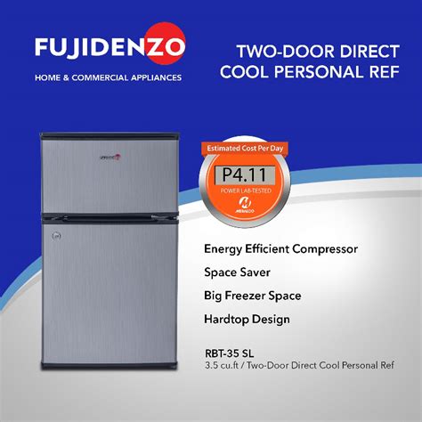 Fujidenzo RBT 35 SL 3 5 Cu Ft Two Door Personal Refrigerator Ansons