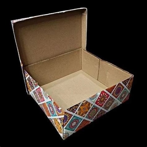 Printed Corrugated Paper Cake Packing Box Gram Without Window At