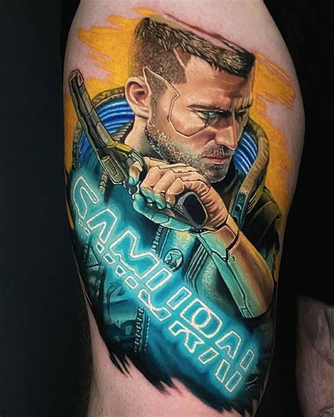 Cyberpunk 2077 tattoo done by Alex Rattray Ink : r/cyberpunkgame