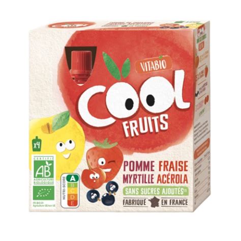 Vitabio Cool Fruits Gourde Pomme Fraise Myrtille X G