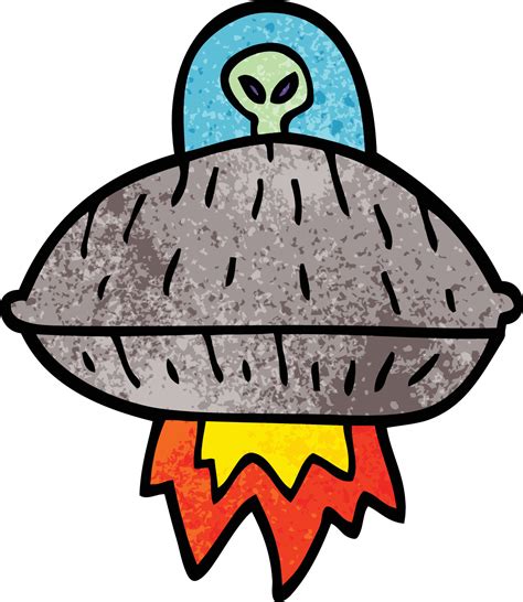 cartoon doodle alien spaceship 12172818 Vector Art at Vecteezy