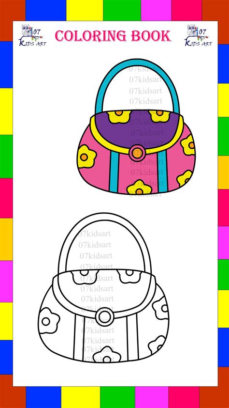 Hand Bag Drawing for Kids