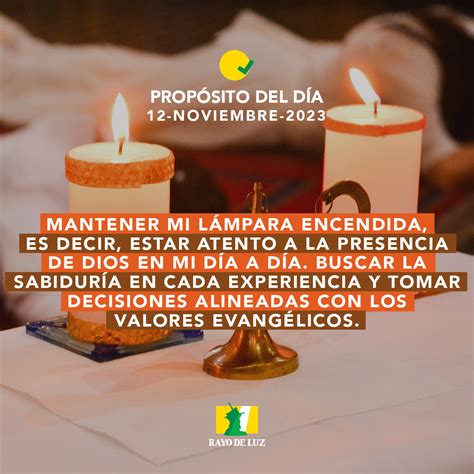 Propósito del Día 12 noviembre 2023 Revista Rayo de Luz