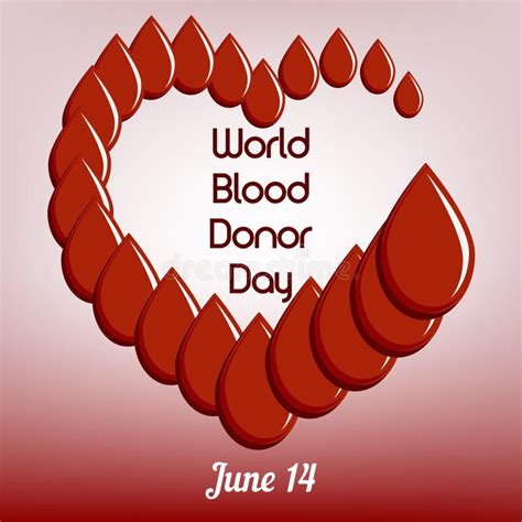 World Blood Donor Day June Poster Template With Heart Shape