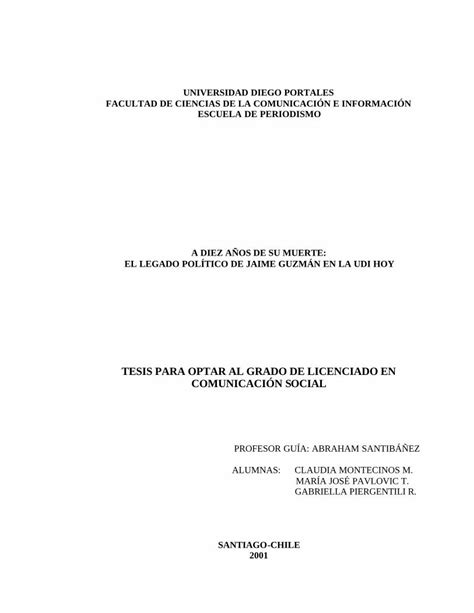 Pdf Tesis Para Optar Al Grado De Licenciado En Comunicaci N