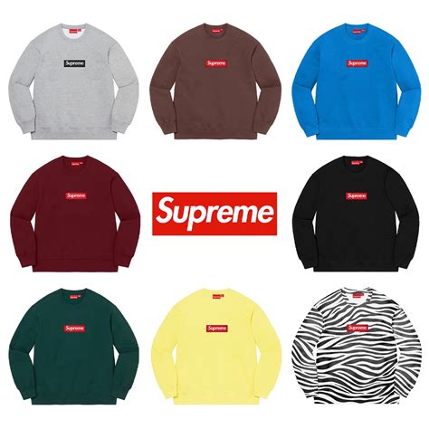 Supreme 22fw Box Logo Crewneck Sweatshirt Shopee Malaysia