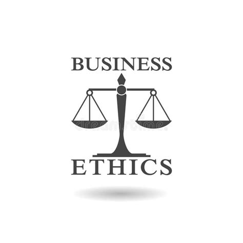 Business Ethics Icon With Shadow Stock Vector Illustration Of