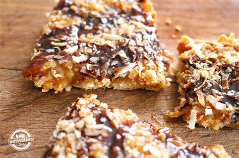 Delectable Samoas Style Butter Cookie Bars Recipe Kids Activities Blog