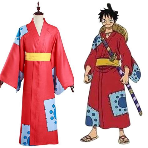 Jual Kostum One Piece Monkey D Luffy Cosplay Costume Hat D Luffy Kimono