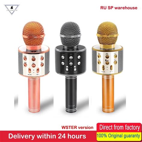 Original Wster Version Bluetooth Wireless Microphone Speaker Ws