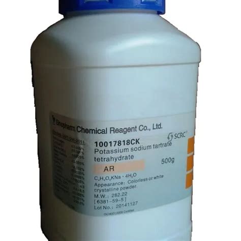 Potassium Sodium Tartrate Tetrahydrate AR Cat 10017818 Packing 500