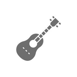 Acoustic Guitar Flat Icon Musical Royalty Free Vector Image