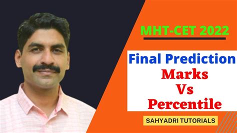 Final Prediction Marks Vs Percentile MHT CET 2022 Sahyadri