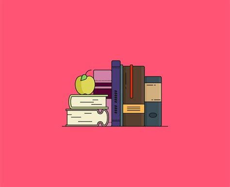 Premium Vector Set Of Books In Flat Design Style Isolated On Color