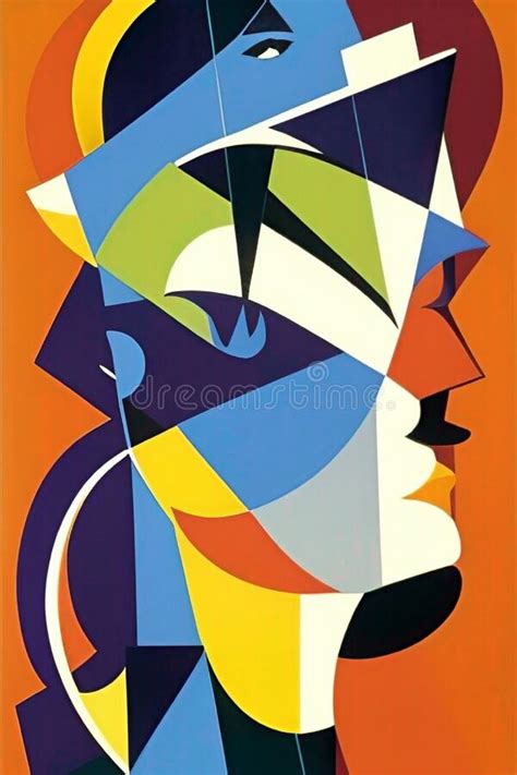 AI-generated Illustration of a Woman S Face in a Modern Abstract Style ...