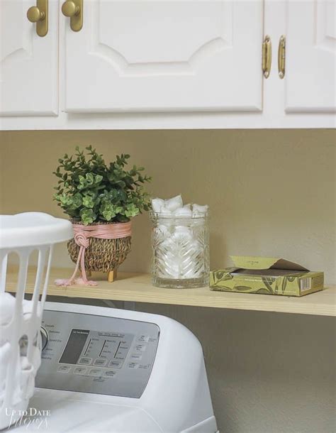 An Easy Diy Shelf For Behind The Washer And Dryer Up To Date