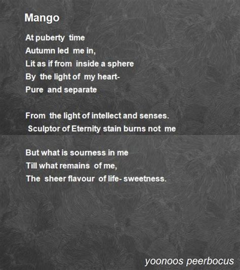 A Mango Poem By Yoonoos Peerbocus Poem Hunter Comments