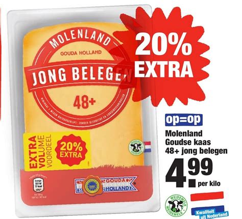 Molenland Goudse Kaas 48 Jong Belegen 1 Kg Aanbieding Bij ALDI