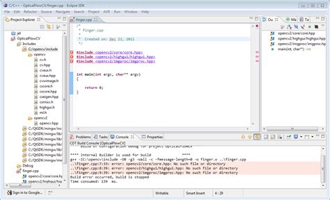 C Opencv Using Eclipse With Cdt Stack Overflow