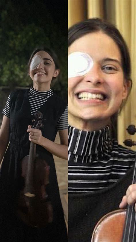 Two Women Are Playing Violin And Smiling At The Camera While Another