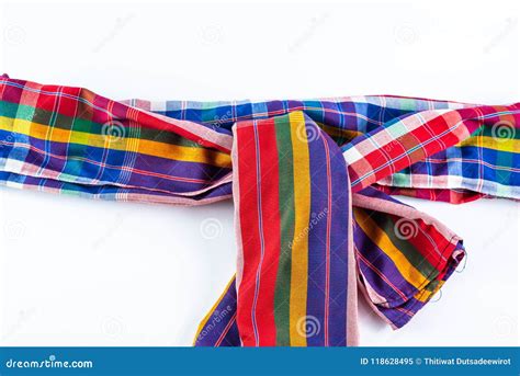 General Colorful Loincloth Thai Traditional Style Fabric Stock Image