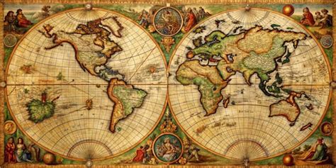 Premium Photo Highly Detailed Ancient Map Of The World