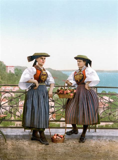 Turn Of The Century Clothing Vierlaender Tracht Hamburg Germany