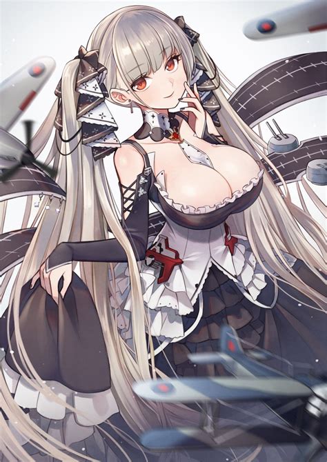 フォーミダブルアズールレーン 「胸のヒラヒラ好き アズールレーン アズレン Azurlane 」夕子のイラスト