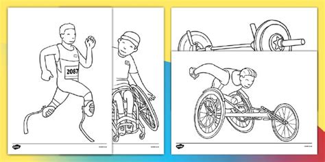 Paralympic Games Colouring Pages Teacher Made