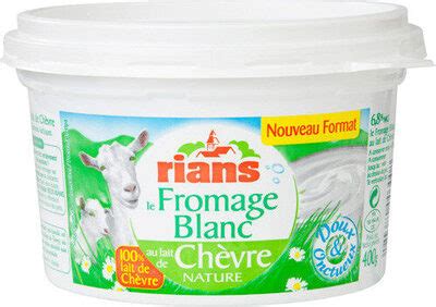 Le Fromage Blanc au lait de chèvre Nature Rians 400 g