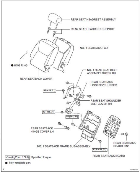 Toyota Sienna Service Manual Components Rear No 1 Seat Assembly For Center Seat Seat