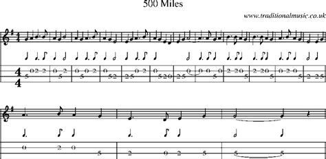 500 Miles Guitar Chords