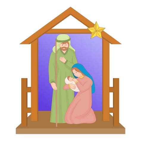 Christmas Nativity Scene With Baby Jesus Mary And Joseph 4372283