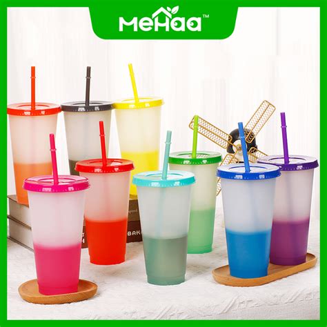 Jual Mehaa 5in1 Tumbler Botol Cold Color Changing Cups 5pcs 710ml