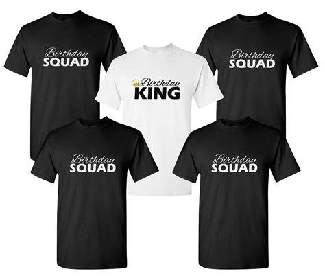 Birthday Squad Shirts 2 Bday King T Shirt T For Him Funny Party Men