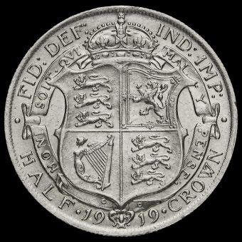 George V Silver Half Crown Scarce Gvf