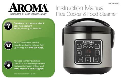 An Instruction Manual For The Aroma Rice Cooker And Food Steamer