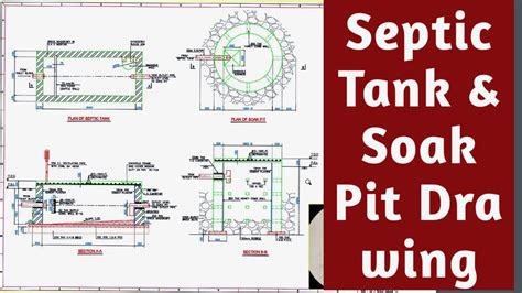 Septic Tank And Soak Pit Drawing Youtube