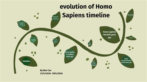 evolution of Homo sapiens timeline by Ben Cox on Prezi