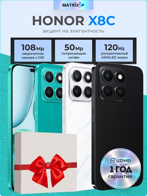 Smartfon Honor X C Mp Selfi Kamera Mp Hz Amoled