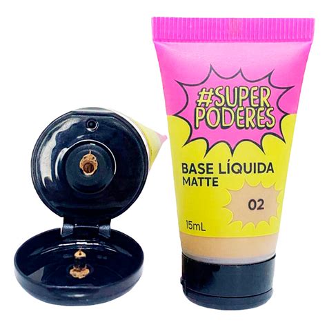 Base L Quida Matte Super Poderes Kit De Maquiagem Virtual Make