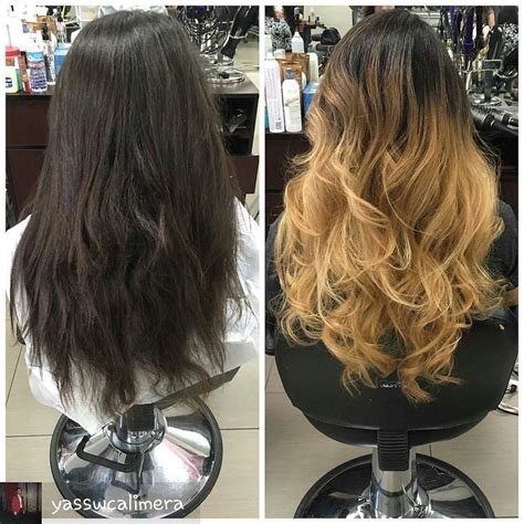 Stunning Before & After Balayage Hairstyle