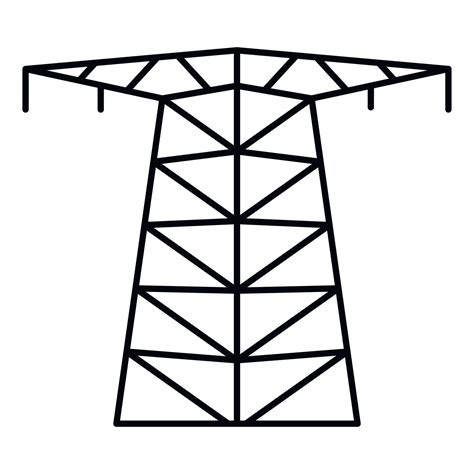 Large Electric Tower Icon Outline Style Vector Art At Vecteezy