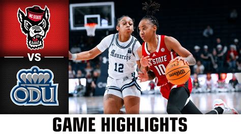 Nc State Vs Old Dominion Game Highlights 2023 24 Acc Women S Basketball Youtube