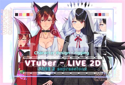 LIVE2D VTUBER CUSTOM Anime Art Commission Commercial Use Live 2d Model